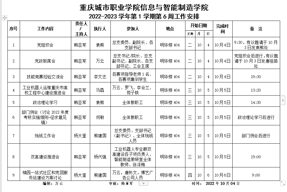 信息与2022-2023学年第1学期第6周工作安排.png